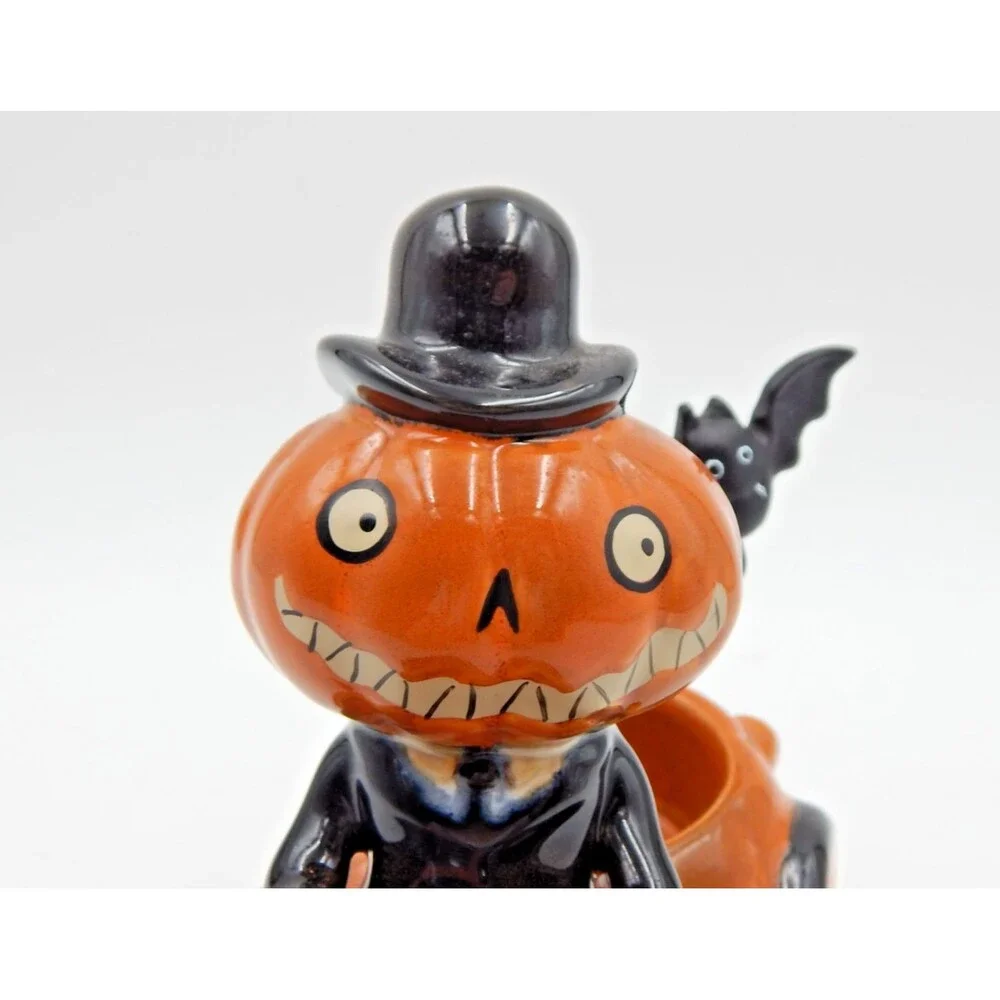 Yankee Candle 2011 Pumpkin Anthropomorphic Driving Car Double Tealight Holder